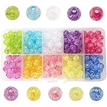 Amazon.co.jp: YFFSFDC ガラスビーズ 混色 ビーズ 約525個